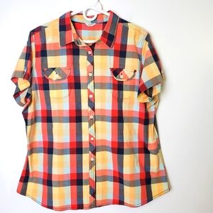 Woolrich Checkered Plaid Cotton Stretch Shirt
